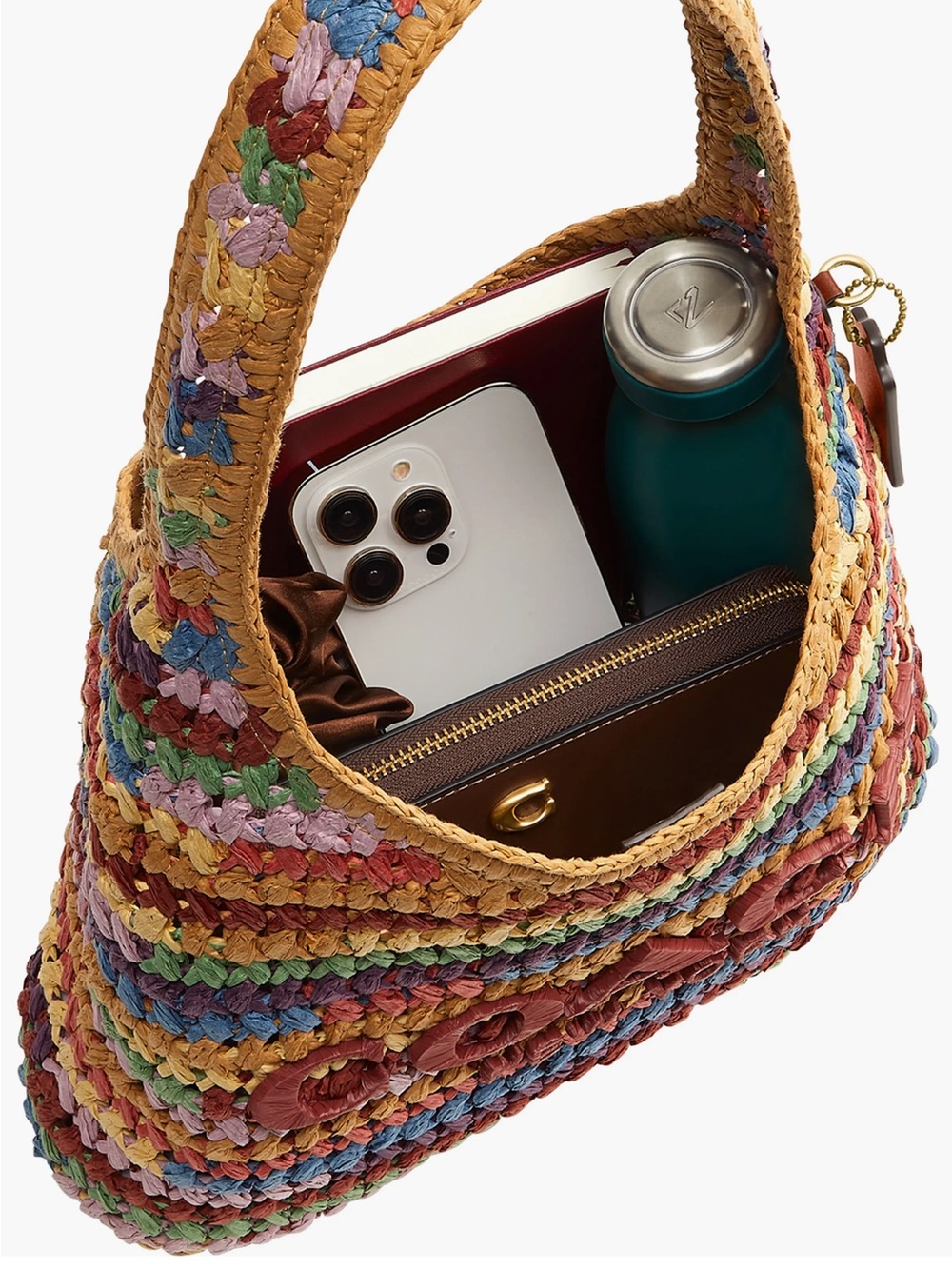 Coach Brooklyn 28 Multicolor Woven Shoulder Bag! - Picture 4 of 6